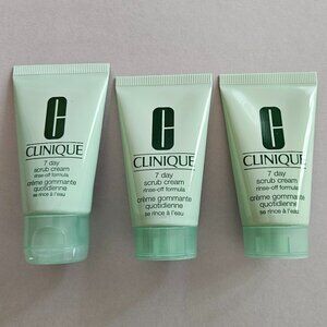 3X Clinique 7 Day Scrub Cream 1 oz. Each Travel Sizes